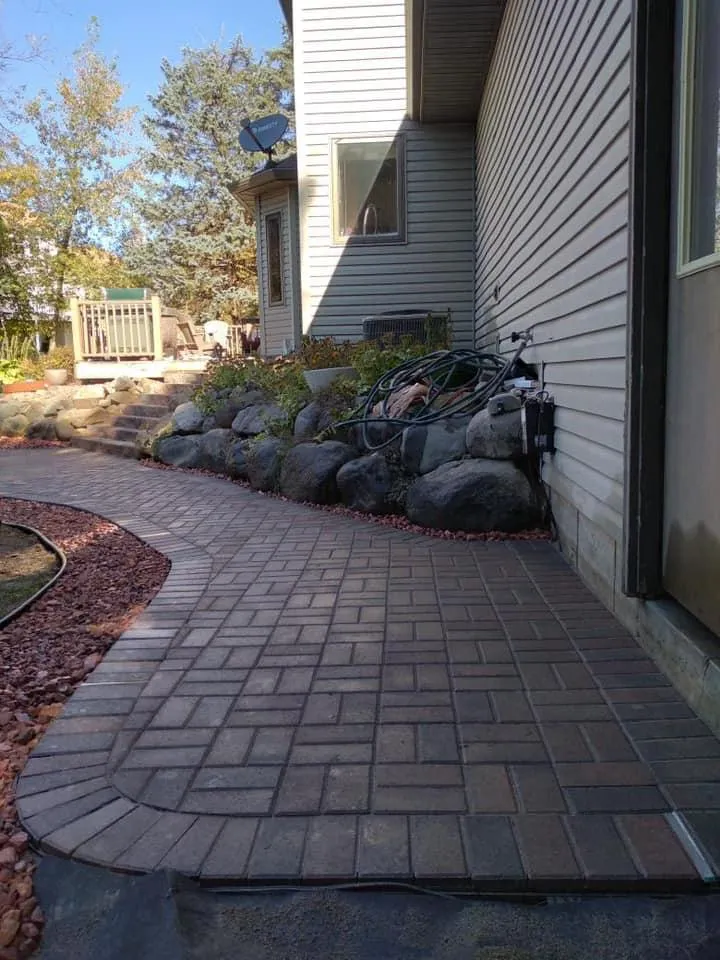 Curved Brick Walkway